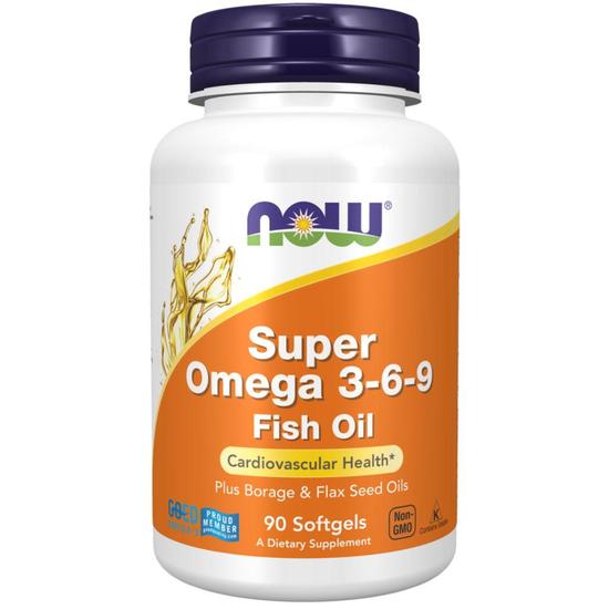 NOW Foods Super Omega 3-6-9 1200mg Softgels 90 Softgels