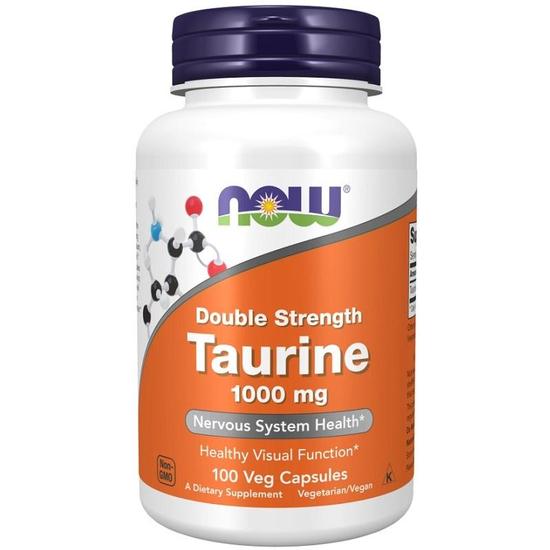 NOW Foods Taurine 1000mg Double Strength Capsules
