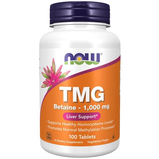 NOW Foods TMG Trimethylglycine 1000mg Tablets 100 Tablets