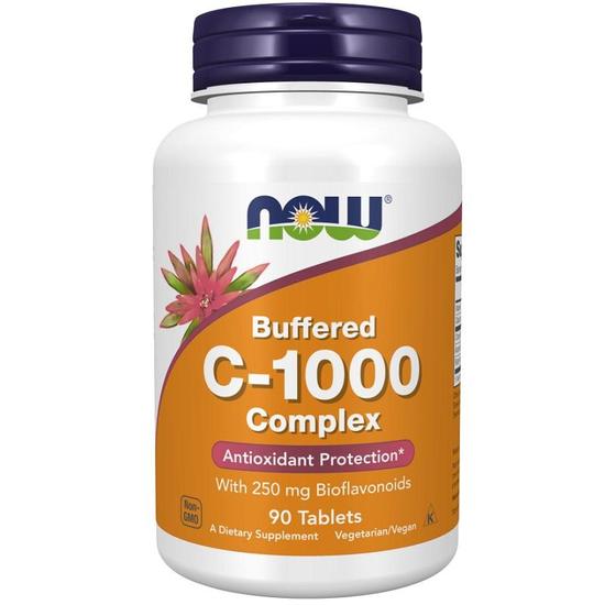 NOW Foods Vitamin C-1000 Complex Buffered With 250mg Bioflavonoids Tablets 90 Tablets