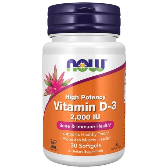 NOW Foods Vitamin D-3 2000iu Softgels