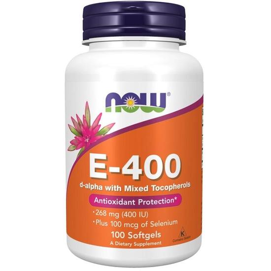 NOW Foods Vitamin E-400iu With Selenium Softgels 100 Softgels