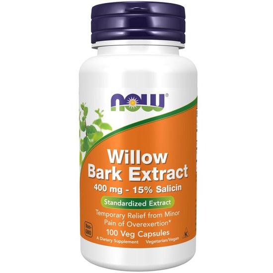 NOW Foods Willow Bark Extract 400mg Capsules 100 Capsules