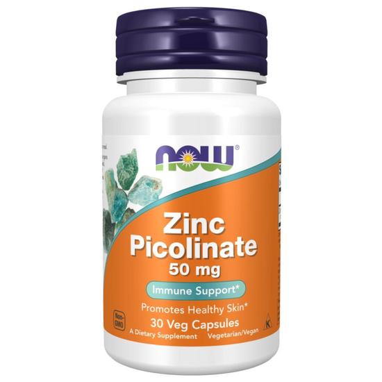 NOW Foods Zinc Picolinate 50mg Capsules 30 Capsules