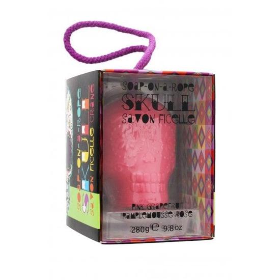 NPW Skull Soap On A Rope Pink Grapefruit