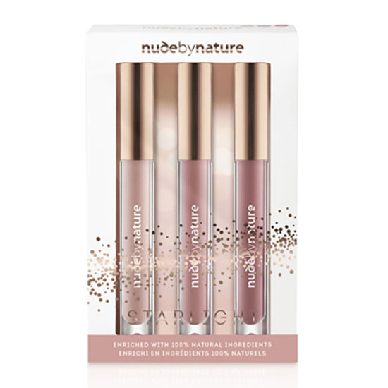 Nude by Nature Starlight Moisture Infusion Lip Gloss Trio Gift Set