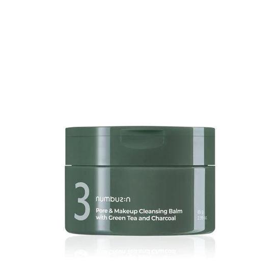 Numbuzin No.3 Pore & Makeup Cleansing Balm With Green Tea & Charcoal 85g