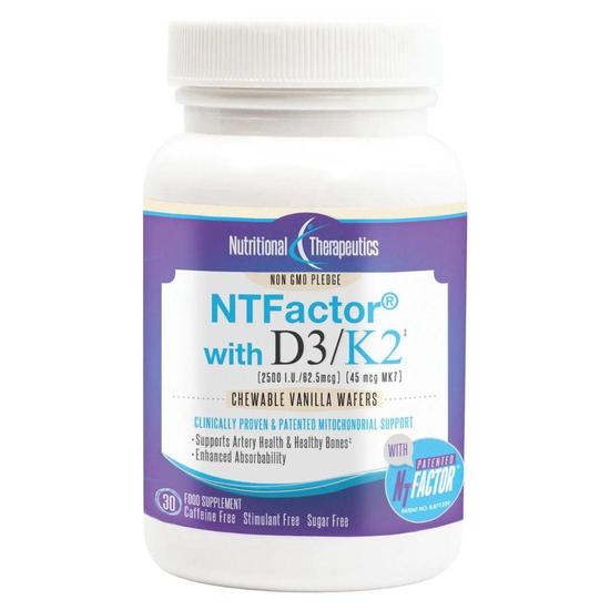 Nutritional Therapeutics NT Factor w/Vitamin D3/K2 Vanilla Chewables 30 Chewables
