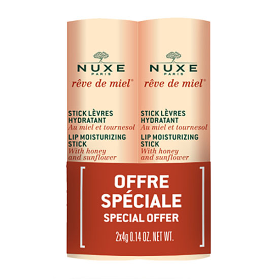 Nuxe Reve De Miel Lip Moisturising Stick Duo