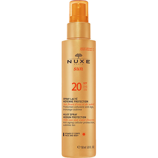 Nuxe SUN Milky Spray For Face & Body Medium Protection SPF 20 150ml