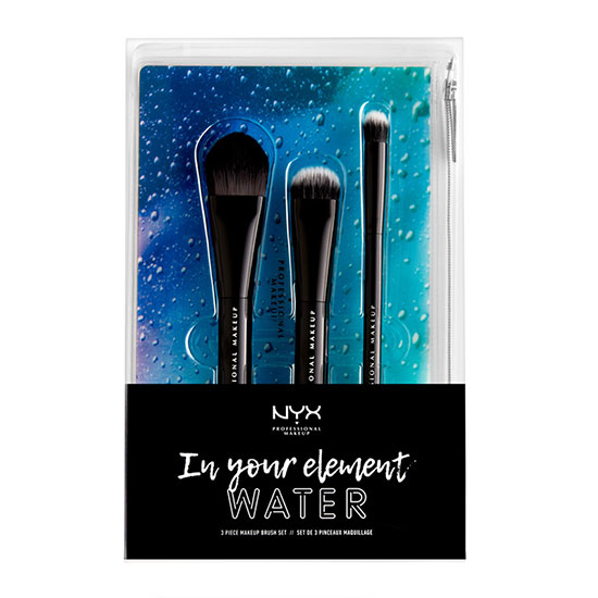 NYX Professional Makeup In Your Element Water 3 Face Brush Gift Set