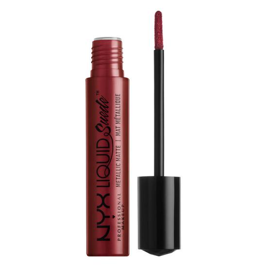 NYX Professional Makeup Liquid Suede Matte Metallic Lipstick Bike Babe