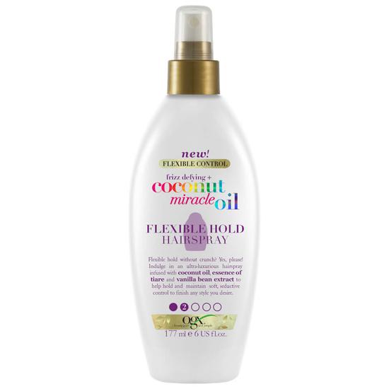 OGX® Frizz-Defying+ Coconut Miracle Oil Flexible Hold Hairspray 177ml