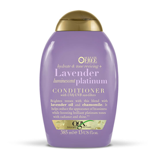 OGX® Hydrate & Colour Reviving + Lavender Luminescent Platinum Conditioner 385ml