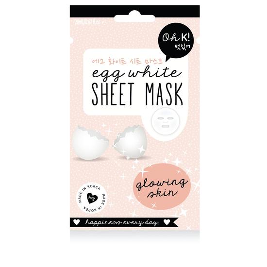 oh k! sheet mask egg white