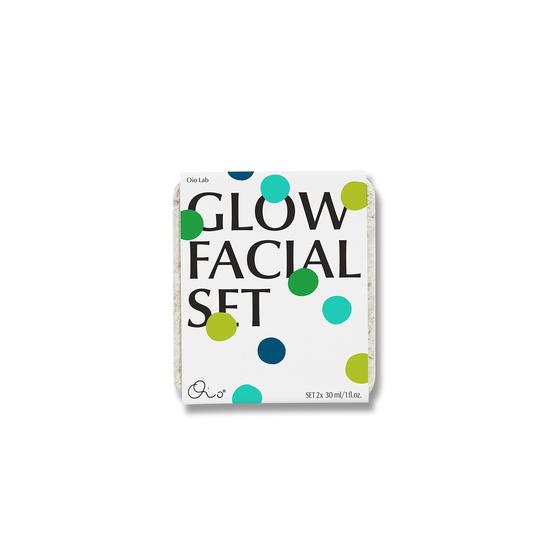 Oio Lab Glow Facial Set. Multi-Dimensional Hydrating Gel Serum + Calming Creamy Emulsion 2 x 30ml