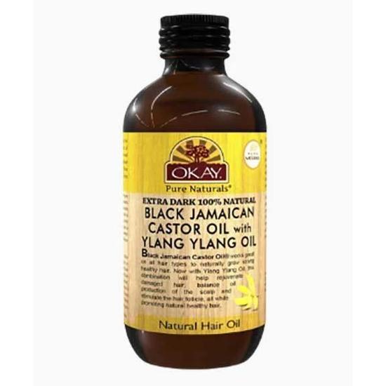 Okay Extra Dark Black Jamaican Castor Oil With Ylang Ylang Oil