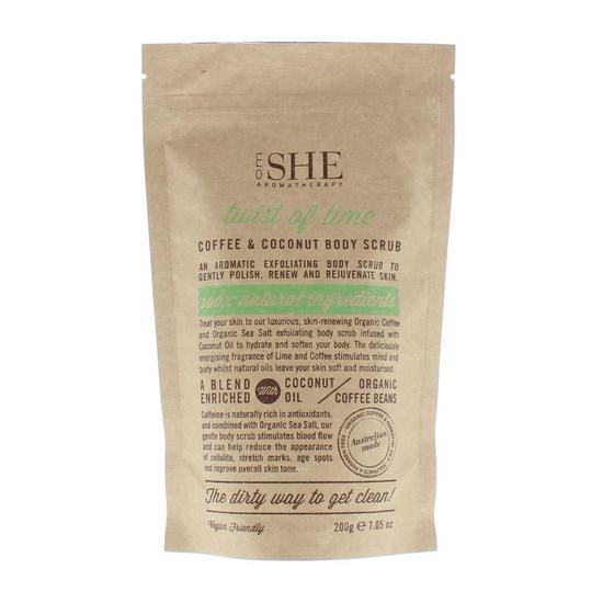 Om SHE Coffee & Coconut Body Scrub Twist Of Lime 200 g