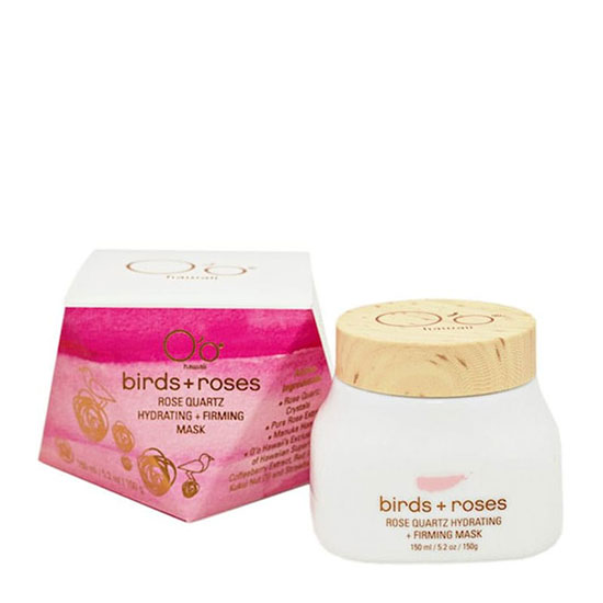 O'o Hawaii Birds + Roses Rose Quartz Hydrating + Firming Mask 150g