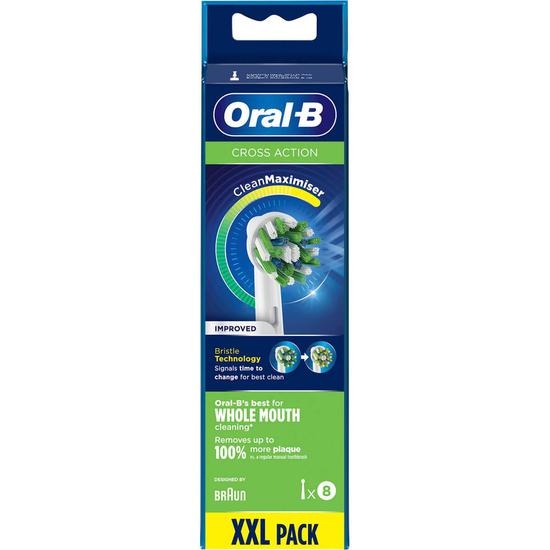 Oral B Cross Action Power Toothbrush Refill Heads 8 Pack