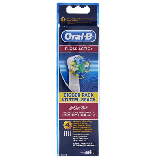 Oral B Floss Action Replacement Heads 4 Pack