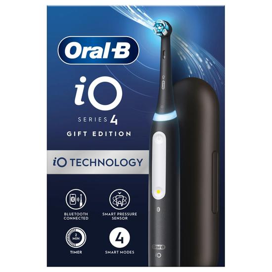 Oral B iO 4 Black Electric Toothbrush With Travel Case
