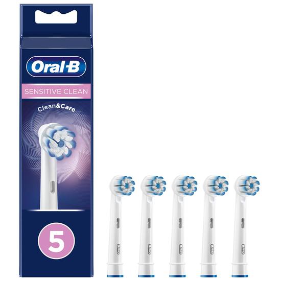 Oral B Sensitive Clean Replacement Heads 5 Pack