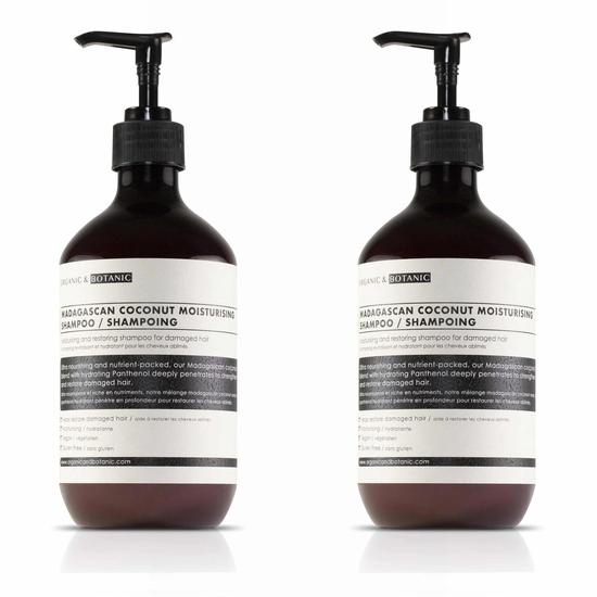 Organic & Botanic Madagascan Coconut Moisturising Shampoo Duo Pack