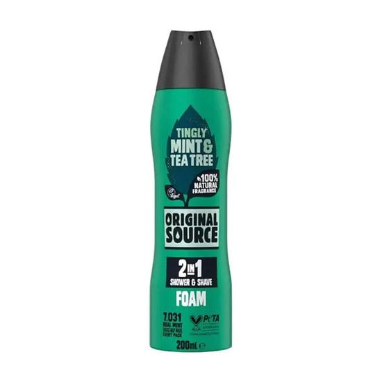 Original Source Tingly Mint & Tea Tree 2 In 1 Shower & Shave Foam