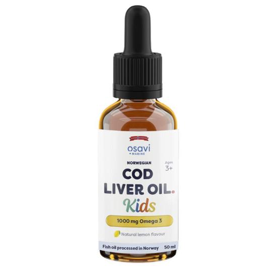 Osavi Norwegian Cod Liver Oil Kids 1000mg Omega 3lemon