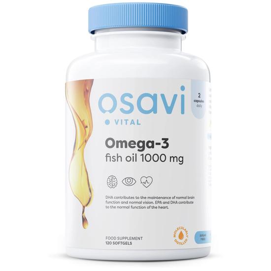 Osavi Omega-3 Fish Oil Molecularly Distilled 1000mg Softgels Lemon Flavour