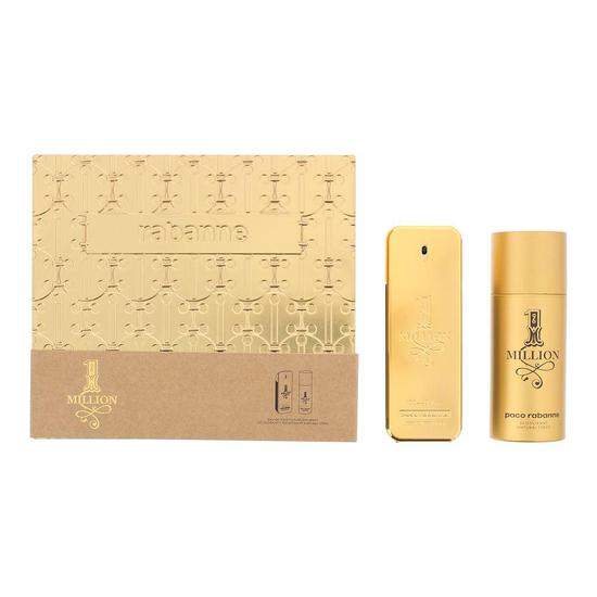 Paco Rabanne 1 Million Eau De Toilette 100ml + Deodorant Spray 150ml Gift Set