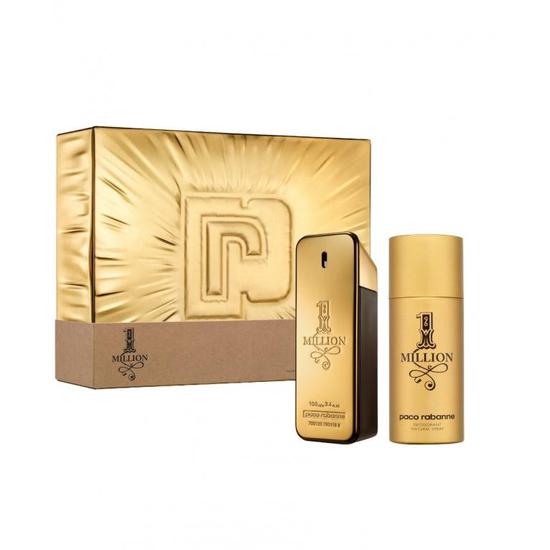 Paco Rabanne 1 Million Eau De Toilette Gift Set 100ml EDT + 150ml Deodorant