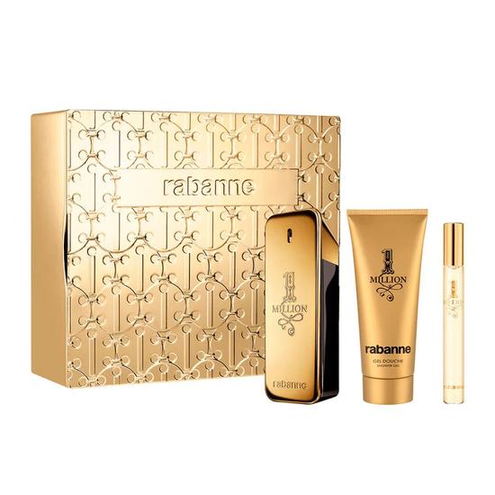 Paco Rabanne 1 Million Eau De Toilette Men's Aftershave Gift Set 100ml With 10ml Eau De Toilette & Shower Gel
