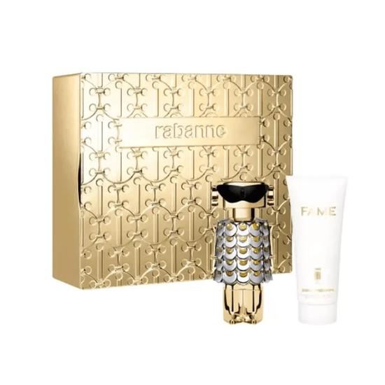 Paco Rabanne Fame Eau De Parfum Women's Perfume Gift Set Spray With 100ml Body Lotion