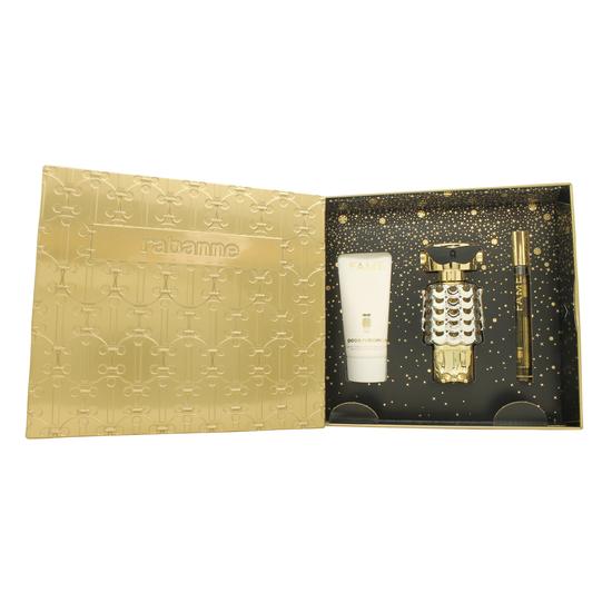 Paco Rabanne Fame Gift Set 50ml Eau De Parfum + 75ml Body Lotion + 10ml Eau De Parfum