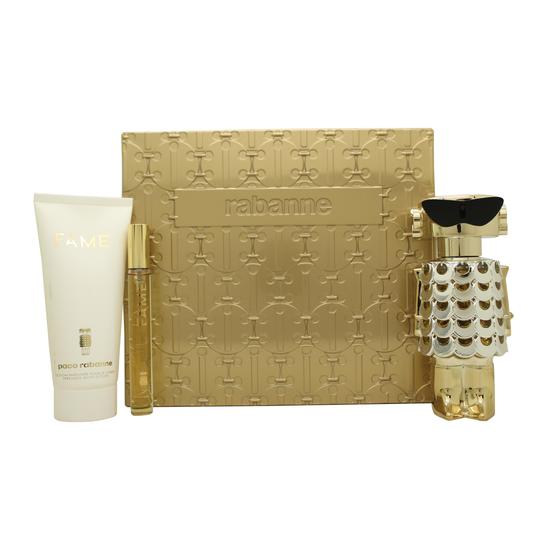 Paco Rabanne Fame Gift Set 80ml Eau De Parfum + 100ml Body Lotion + 10ml Eau De Parfum