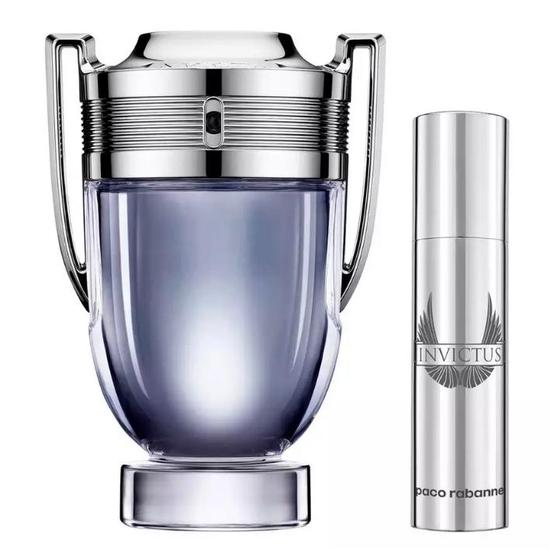 Paco Rabanne Invictus Eau De Toilette Gift Set 100ml Eau De Toilette & 10ml Eau De Toilette