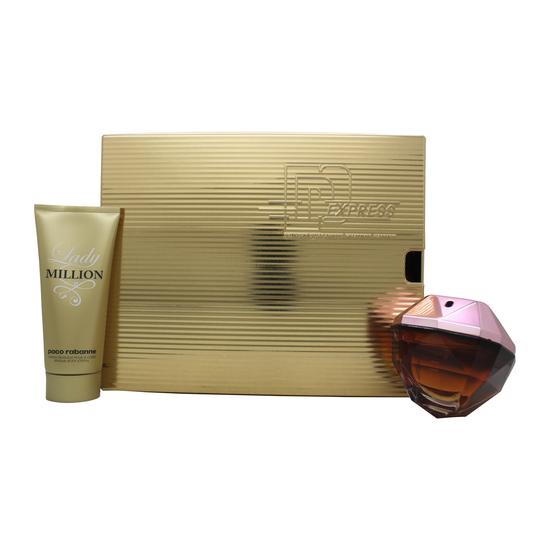 Paco Rabanne Lady Million Empire Gift Set 80ml Eau De Parfum + 100ml Lady Million Body Lotion