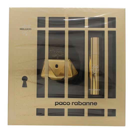 Paco Rabanne Lady Million Gift Set 50ml Eau De Parfum + 10ml Eau De Parfum
