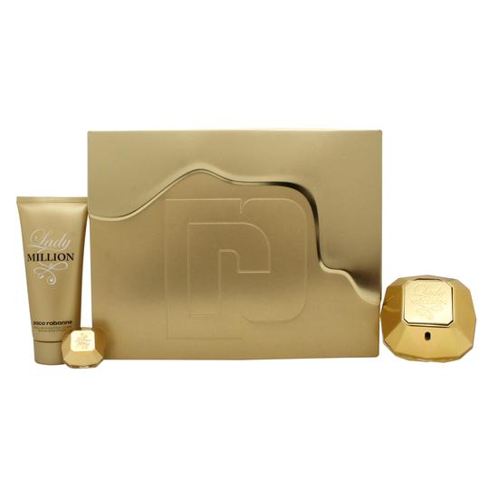 Paco Rabanne Lady Million Gift Set 80ml Eau De Parfum + 100ml Body Lotion + 5ml Eau De Parfum