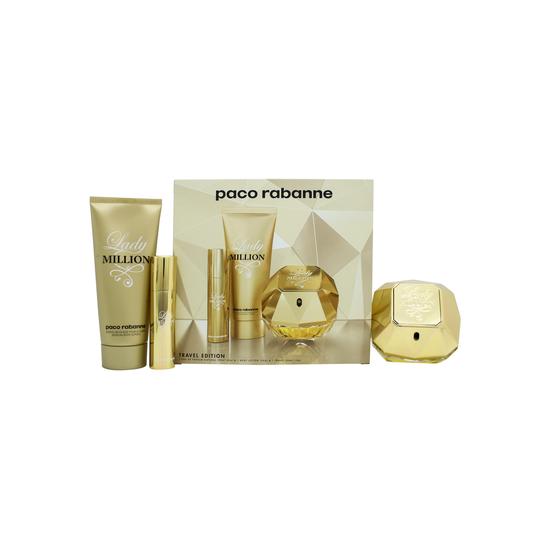 Paco Rabanne Lady Million Gift Set 80ml Eau De Parfum + 10ml Eau De Parfum + 100ml Body Lotion