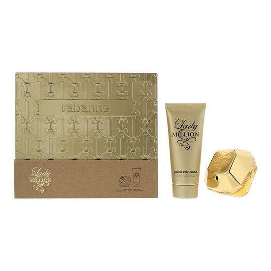 Paco Rabanne Lady Million Lady Million Eau De Parfum 80ml + Body Lotion 100ml Gift Set