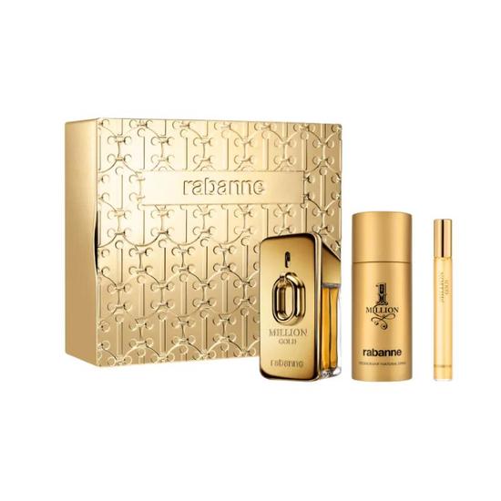 Paco Rabanne Million Gold Eau De Parfum Men's Gift Set 50ml