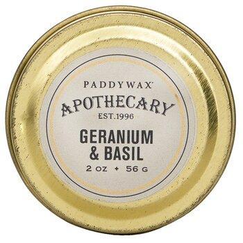 Paddywax Apothecary Candle Geranium & Basil 56g