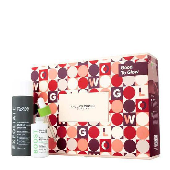 Paula's Choice Good To Glow Gift Set Skin Perfecting 2% BHA Liquid Exfoliant + 10% Niacinamide Booster