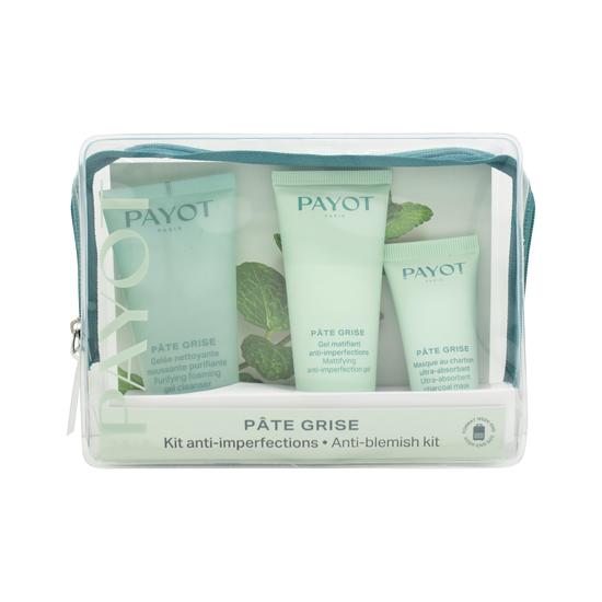 Payot Paris Pate Grise Anti Blemish Kit Gift Set 50ml Purifying Foaming Gel Cleanser + 15ml Masque Charbon Ultra-Absorbent Mattifying Care