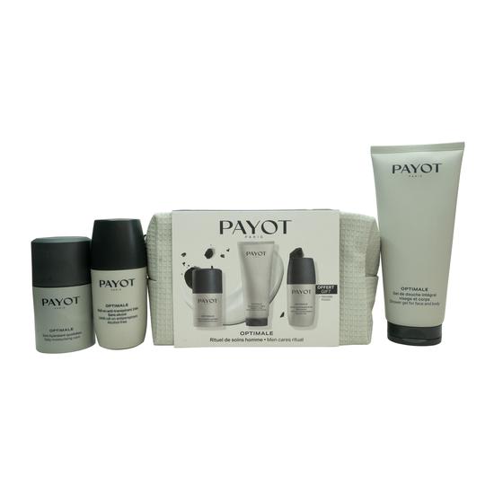 Payot Paris Trio Optimale Gift Set 200ml Gel Nettoyage Integral + 50ml Soin Hydratant 3-en-1 + 75ml Deodorant + Bag