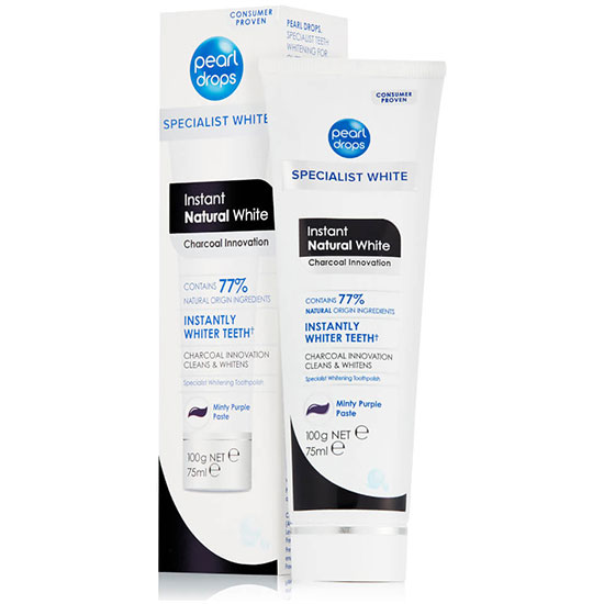 Pearl Drops Instant Natural White Charcoal Toothpolish