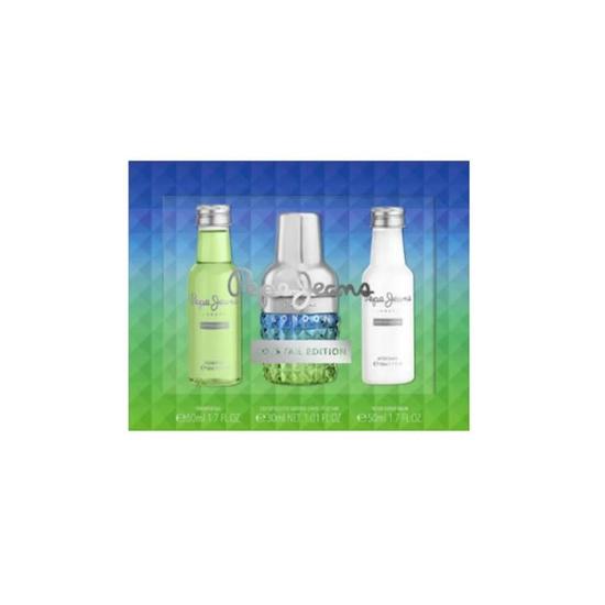 Pepe Jeans For Him Cocktail Edition Eau De Toilette Men's Aftershave Gift Set Spray With Shower Gel & Aftershave Balm